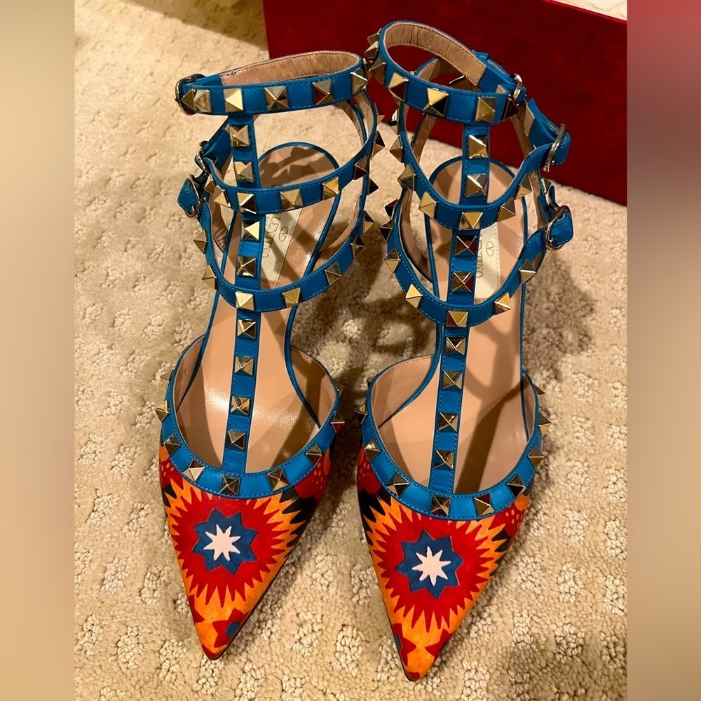 Valentino Garavani cage rockstuds heels